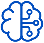 Electric Darker Neural Brain Icon