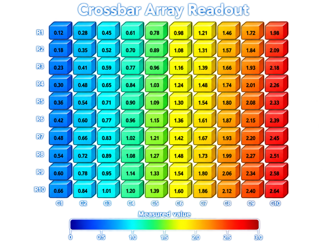 Light Crossbar Array Readout Heatmap