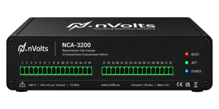 nVolts NCA-3200 32-channel neuromorphic chip analyzer, front view