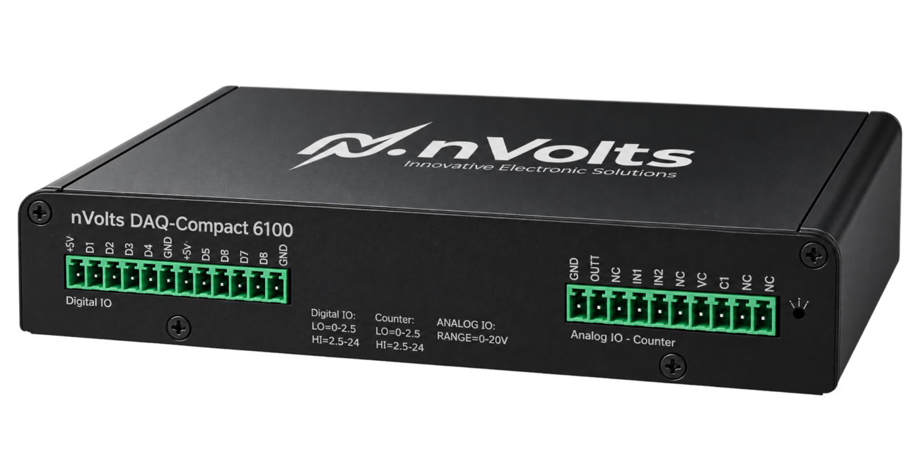 nVolts DAQ-6100 Compact front view