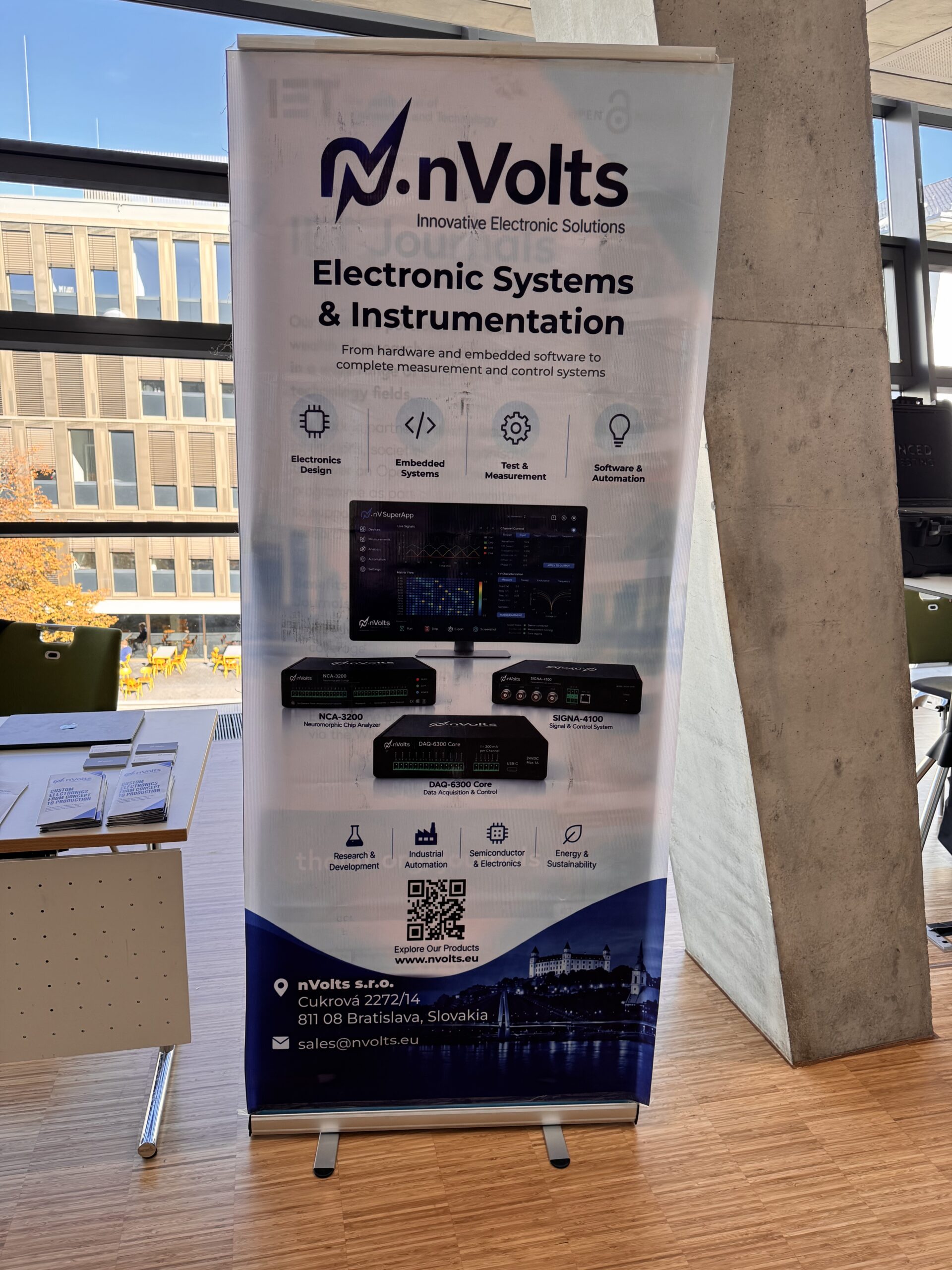 nVolts at MEMRISYS 2026: Connecting Research with Practical Hardware 3 nVolts electronic systems and instrumentation exhibition banner